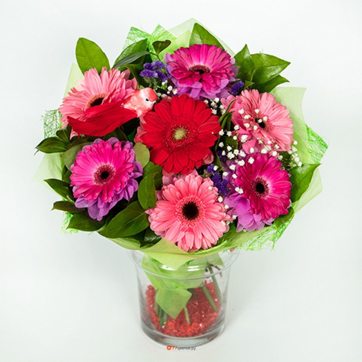 Букет гербер и статицы