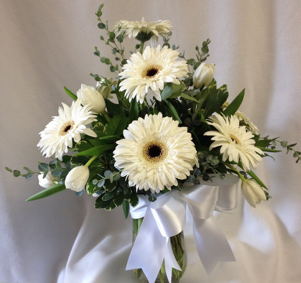 Букет "герберы и гипсофилы"