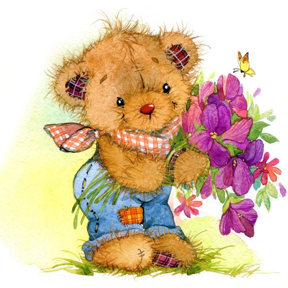 Рисунки Марины Федотовой мишки