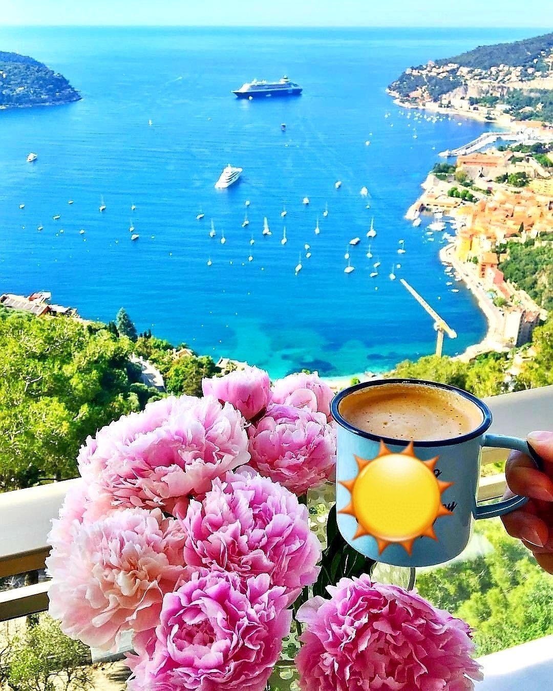 Кофе море цветы