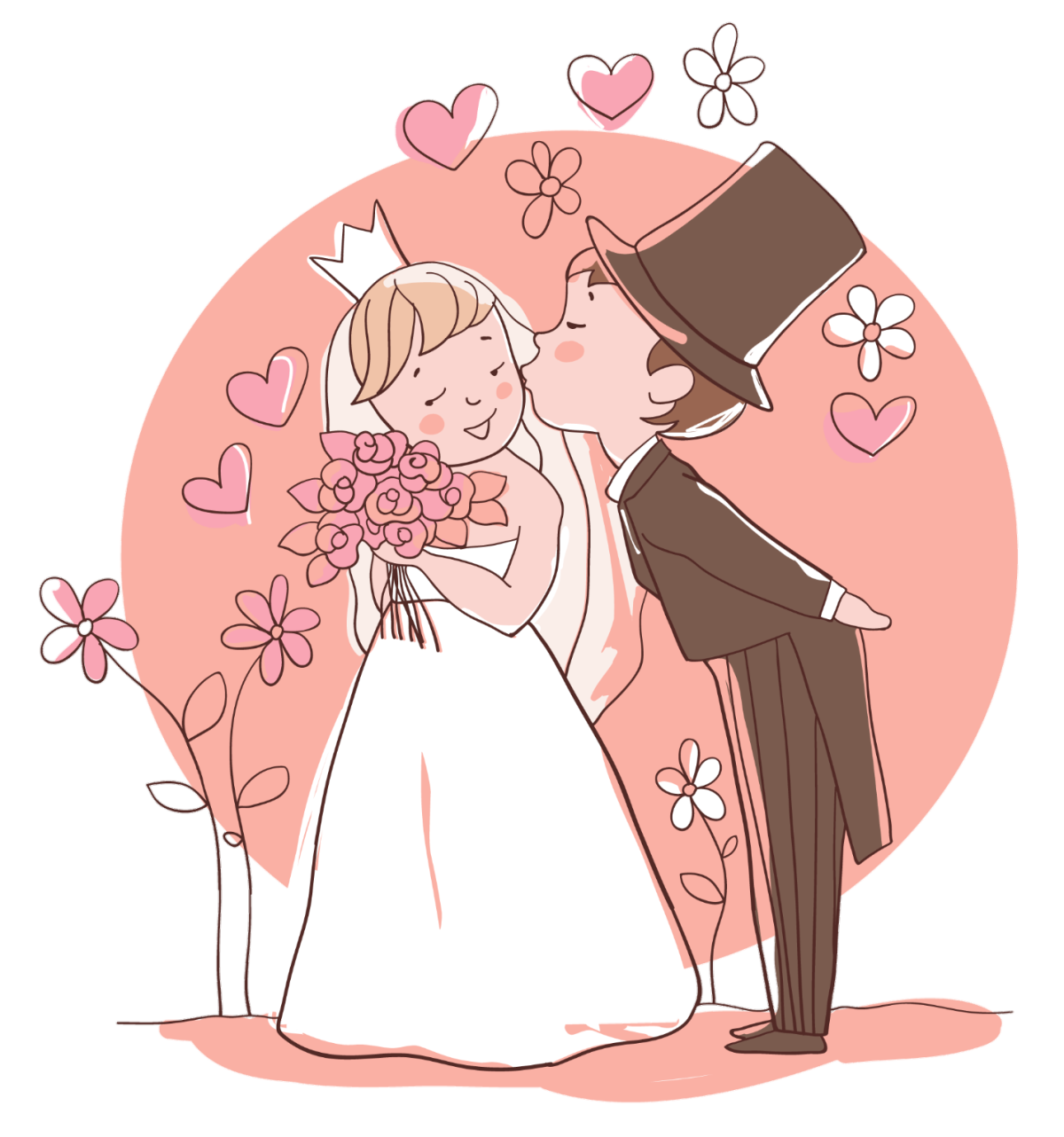 Красивое поздравление с цветами на свадьбу