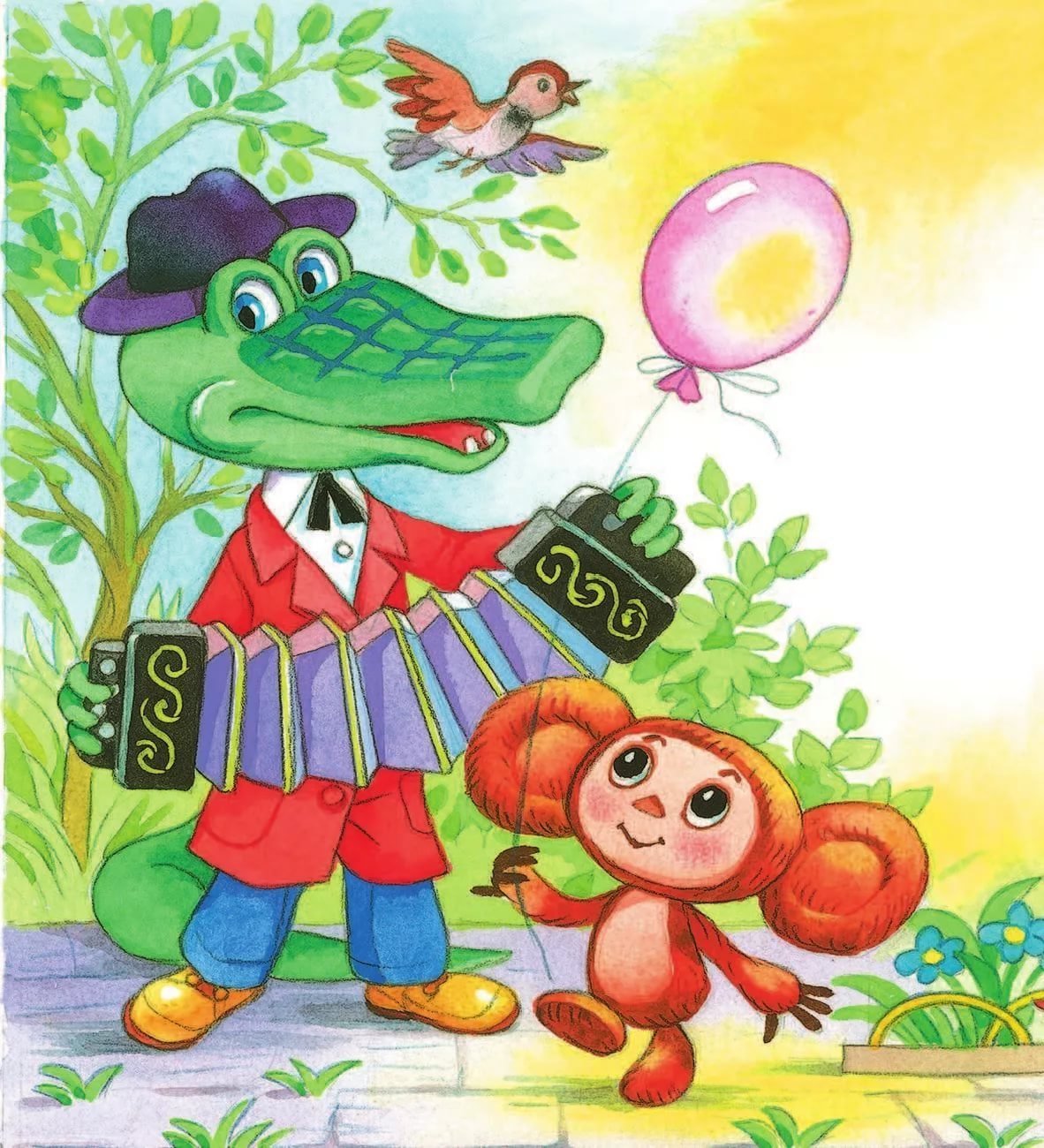 Открытка с днём рожденяи Чебурашка