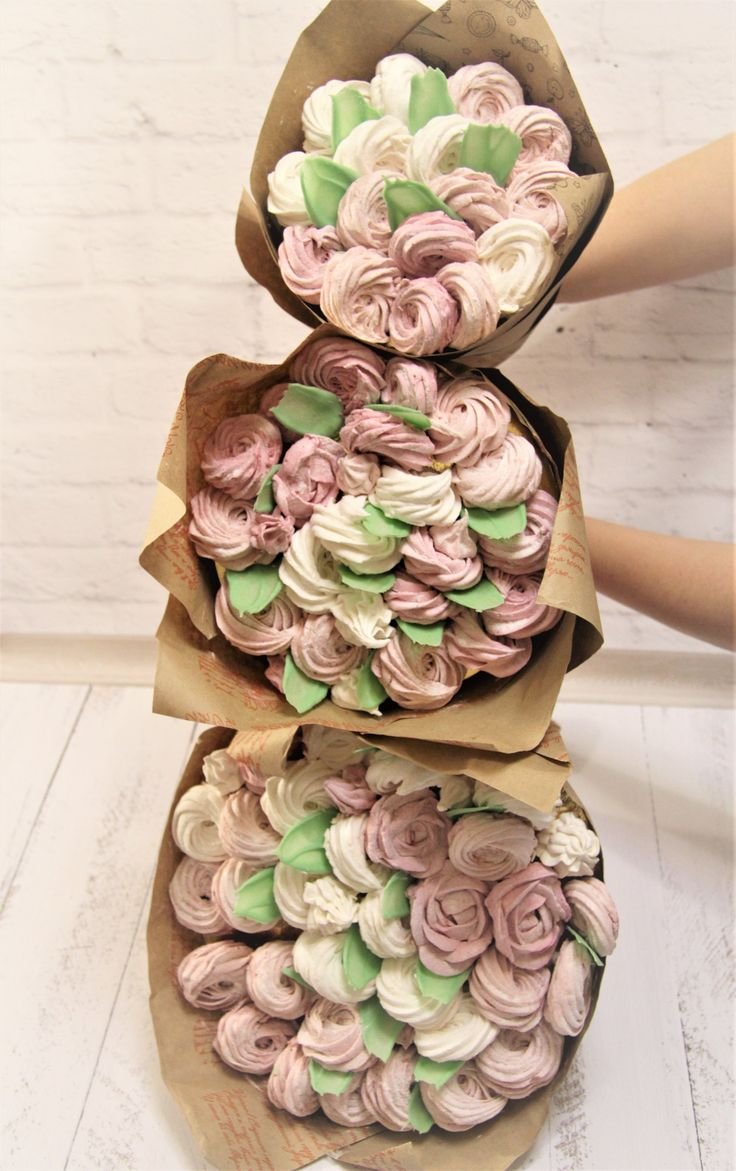 Розы из пастилы для букетов