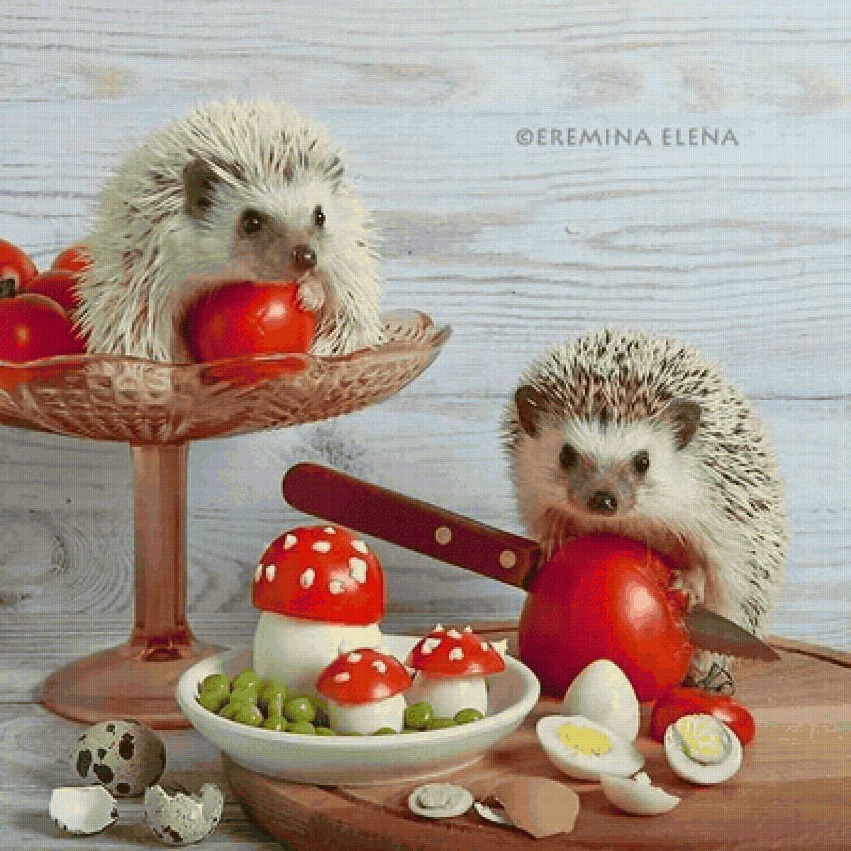 Ежик рисунок