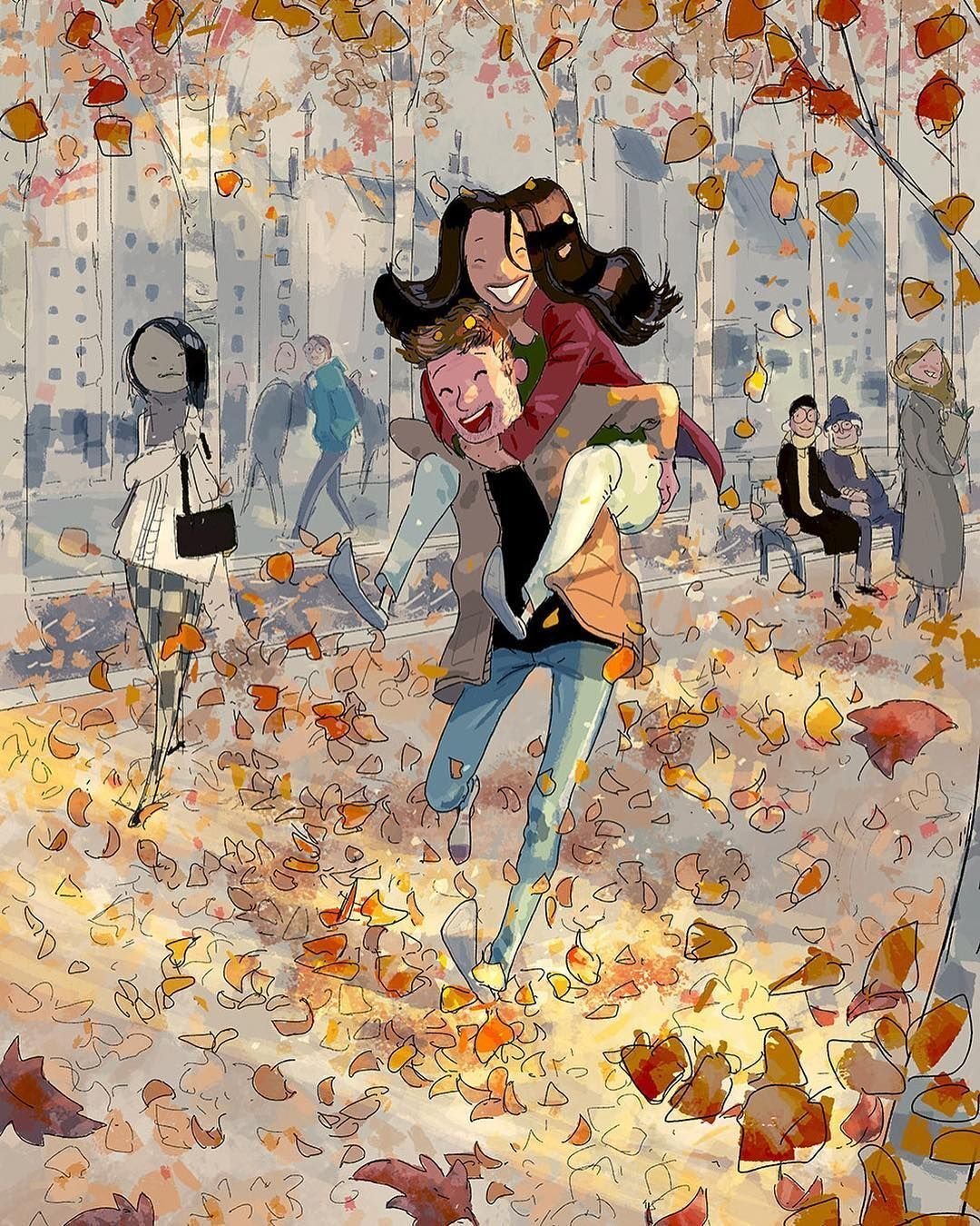 Художник Паскаль Кемпион осень