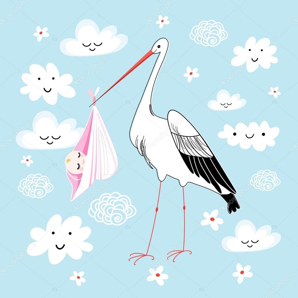 Баннер с аистами