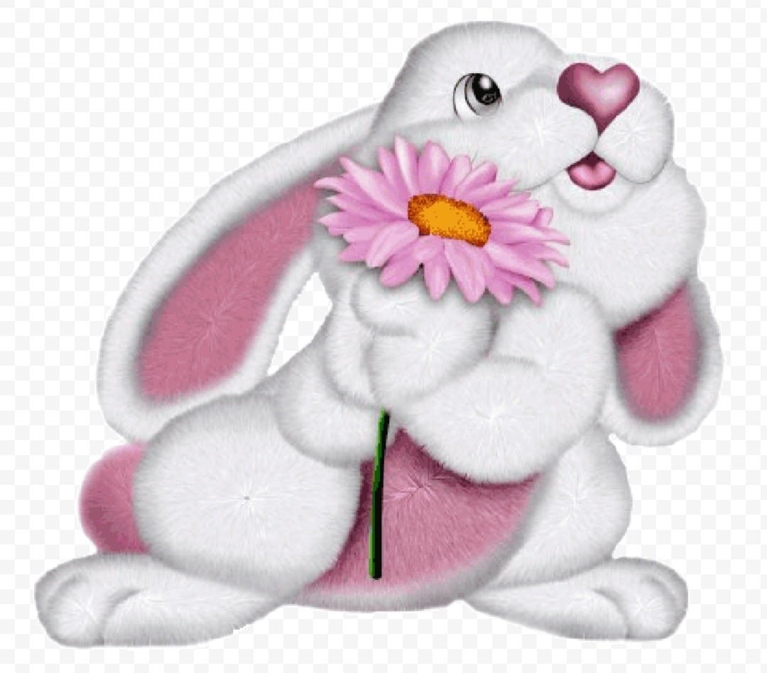 Зайчик с цветами