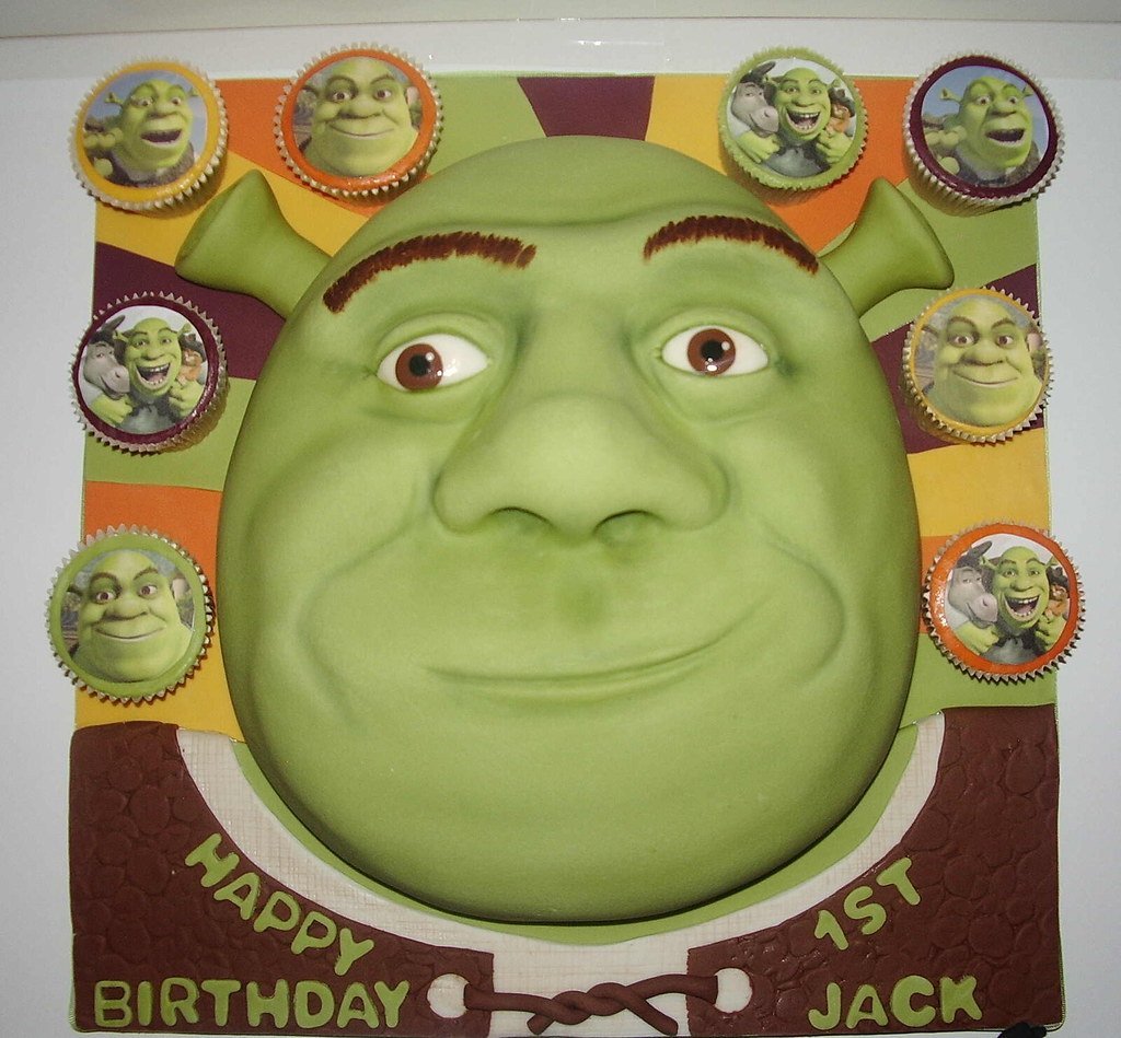 Торт Шрек лицо