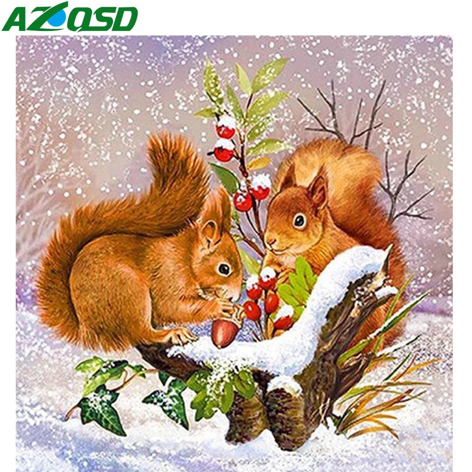 Белка зимой