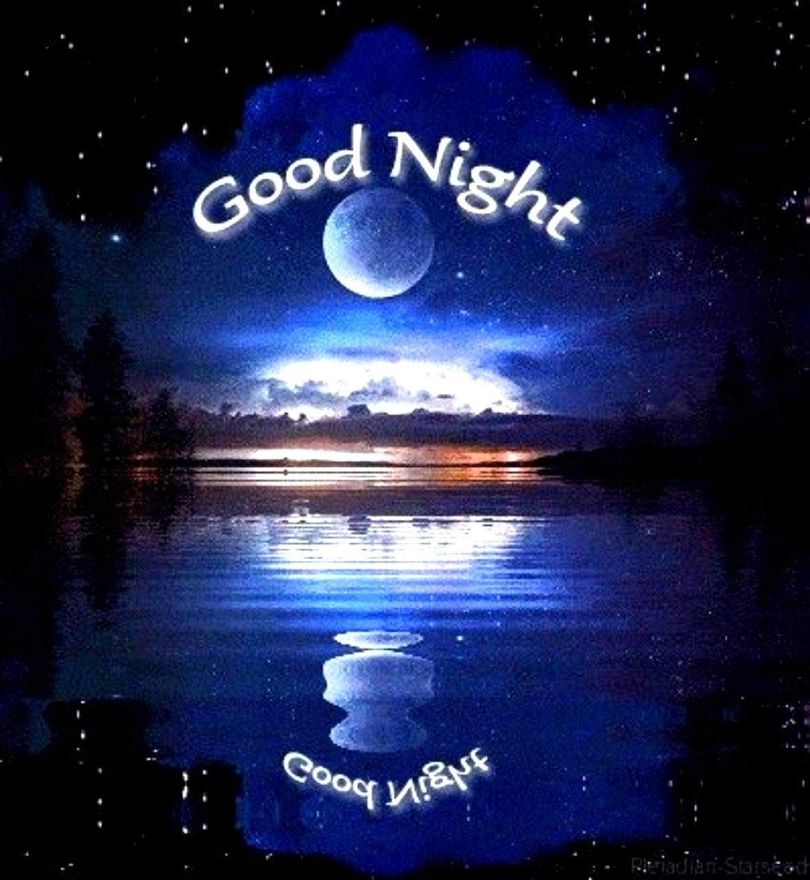 Луна вечером