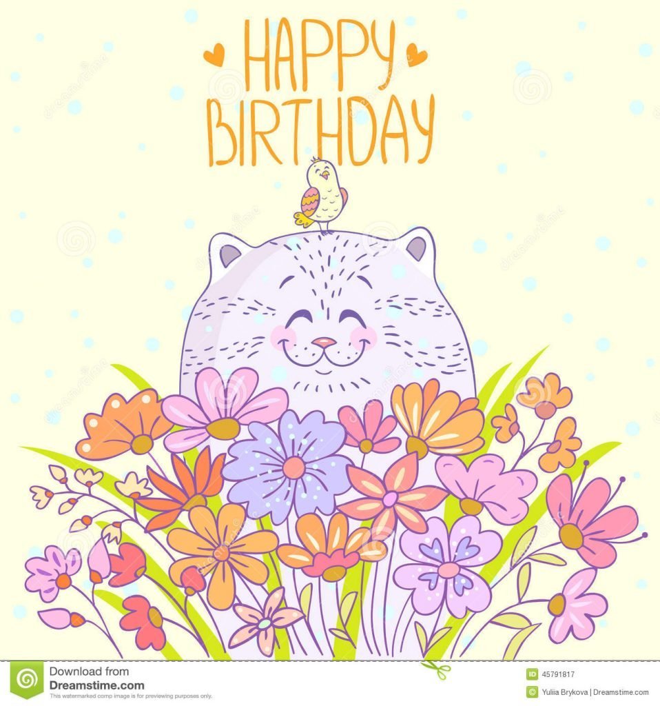 Открытка с днём рождения женщине Минимализм