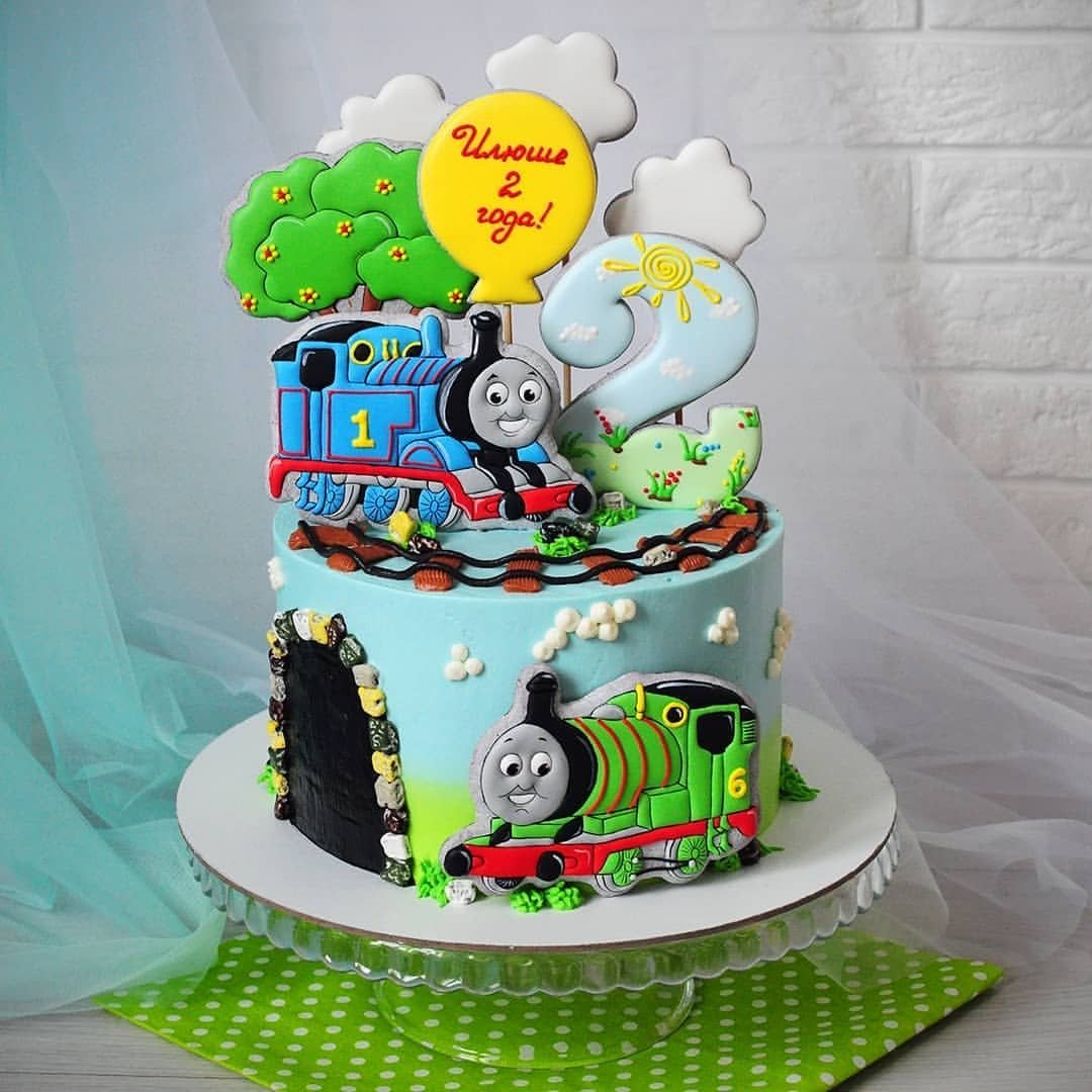 Торт с паровозиком для мальчика