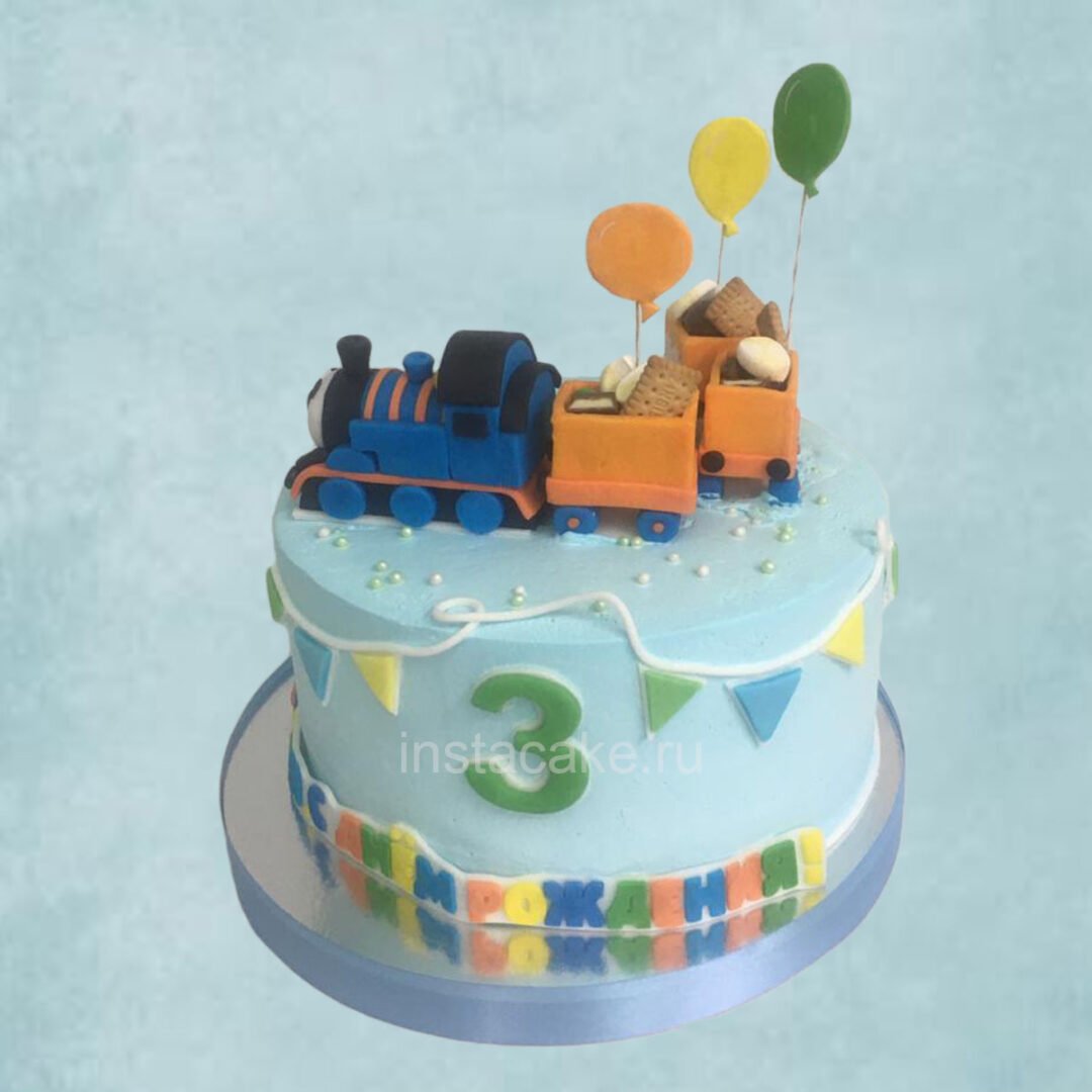 Торт с паровозиком