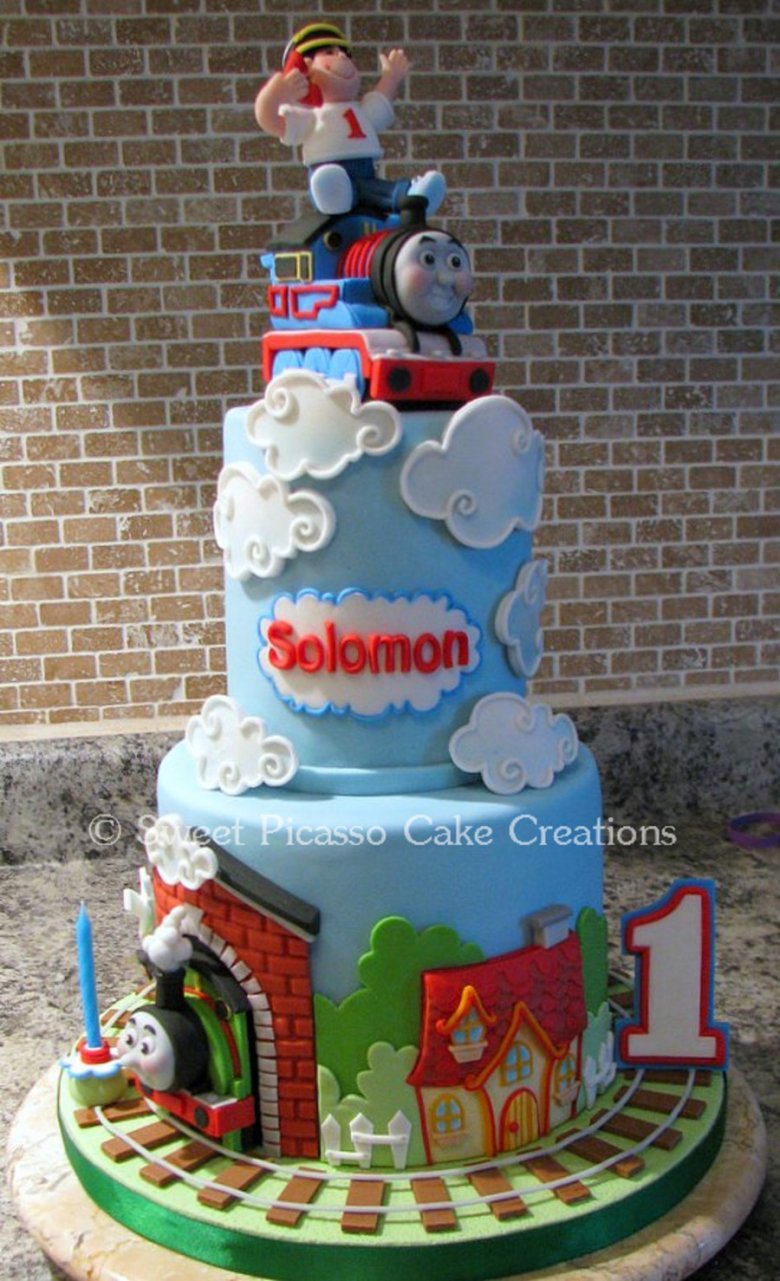 Торт паровозик Томас
