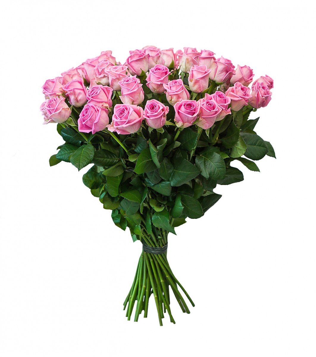 Букет 51 розовая роза Аква