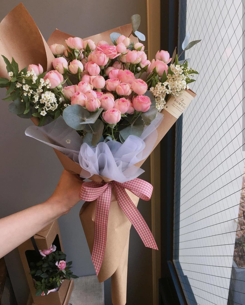 Модный букет в коробке