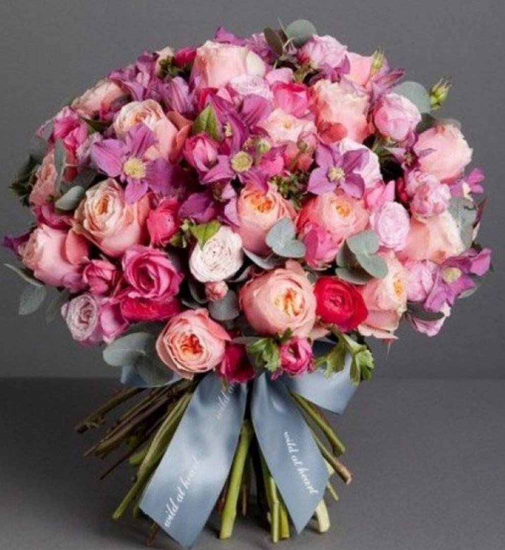 Стильные большие букеты