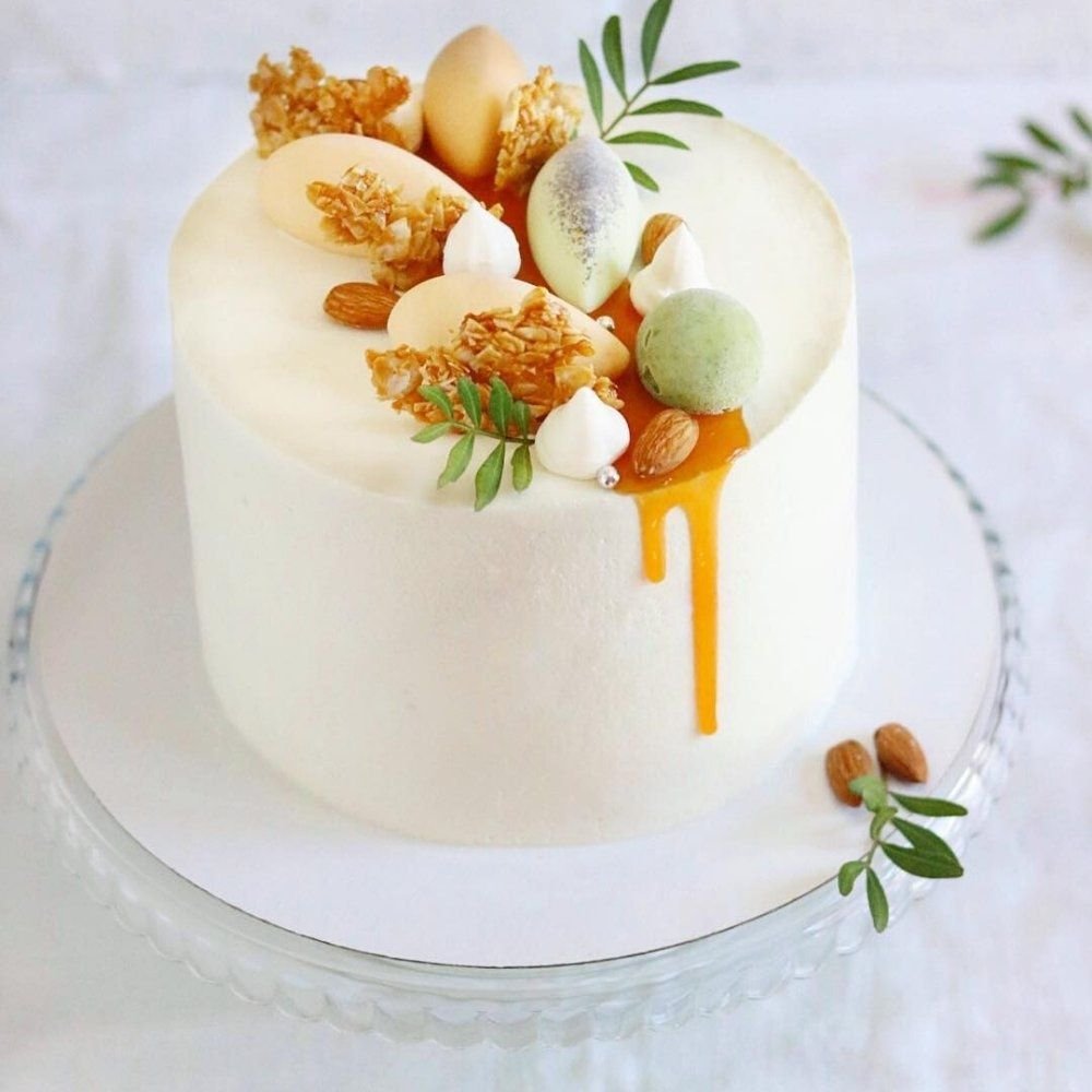 Украшение торта грушей