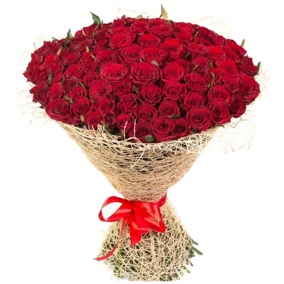 Букет из красных роз (101роза)
