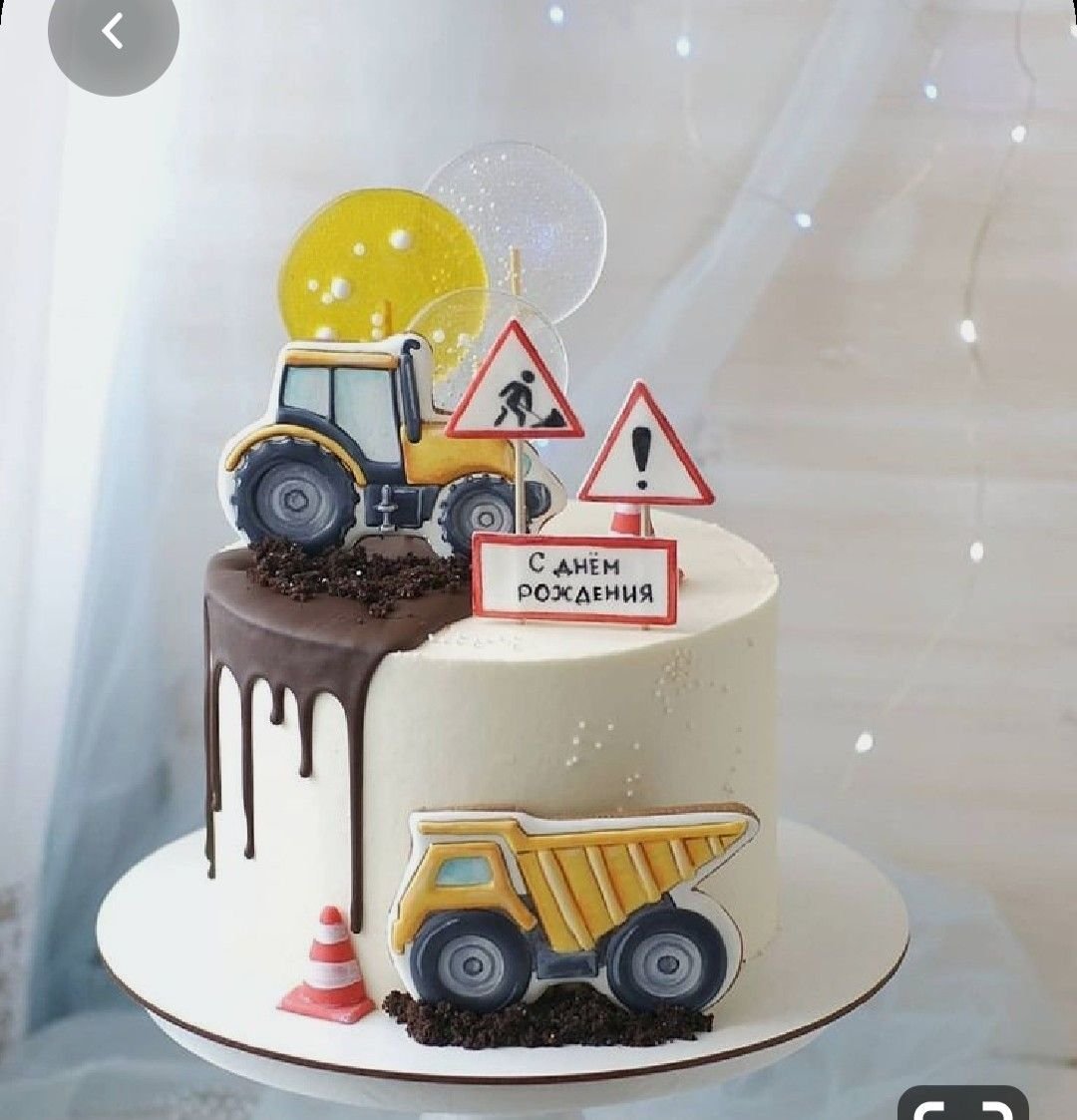 Тортик со строительной техникой