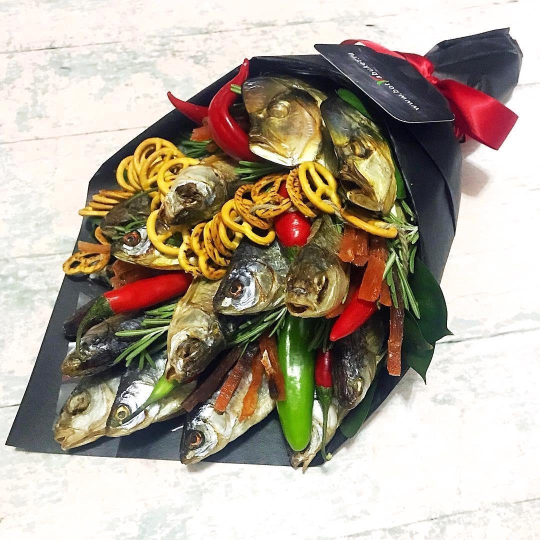 Букет из рыбы для мужчин