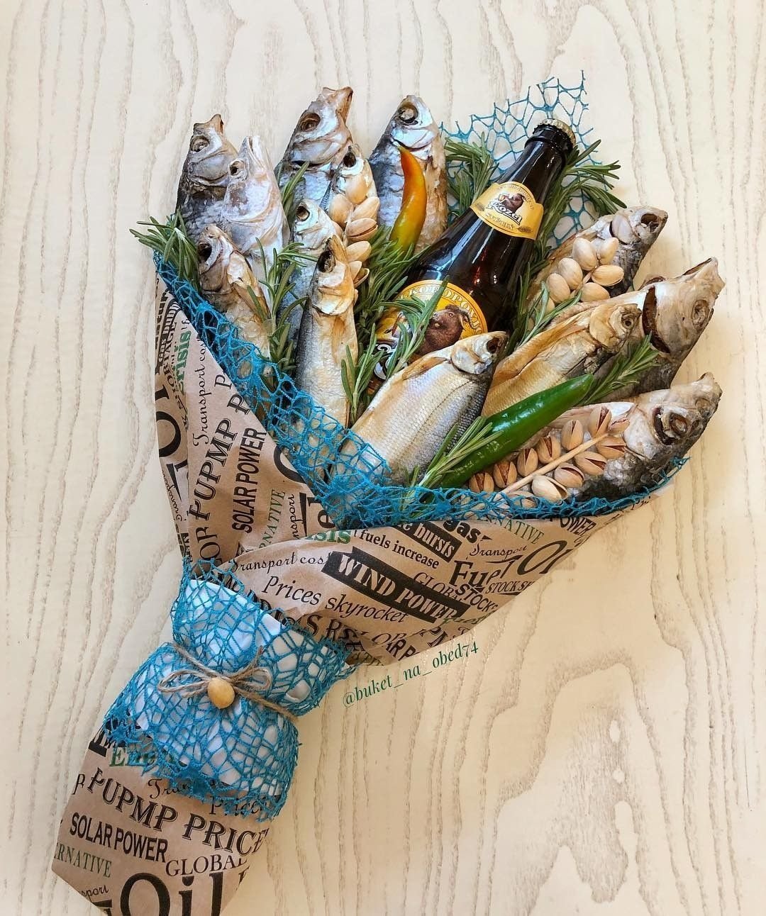 Букет из сушеной рыбы