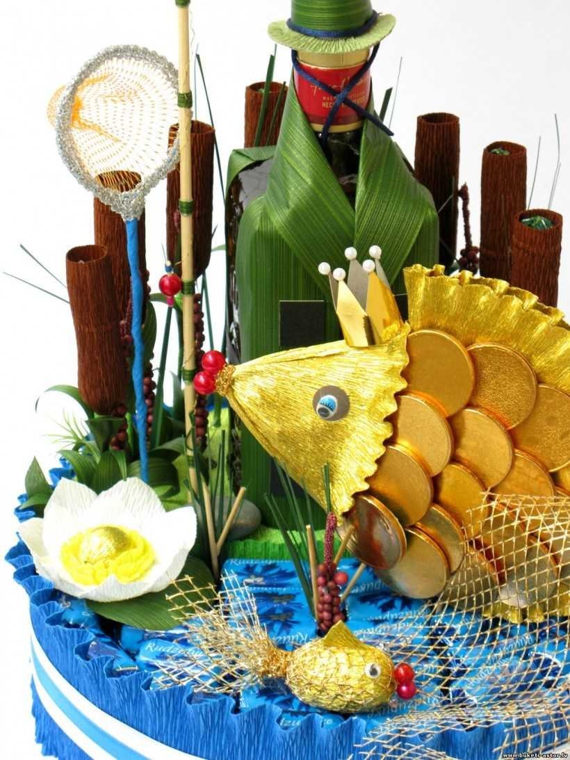 Букет с воблой и пивом