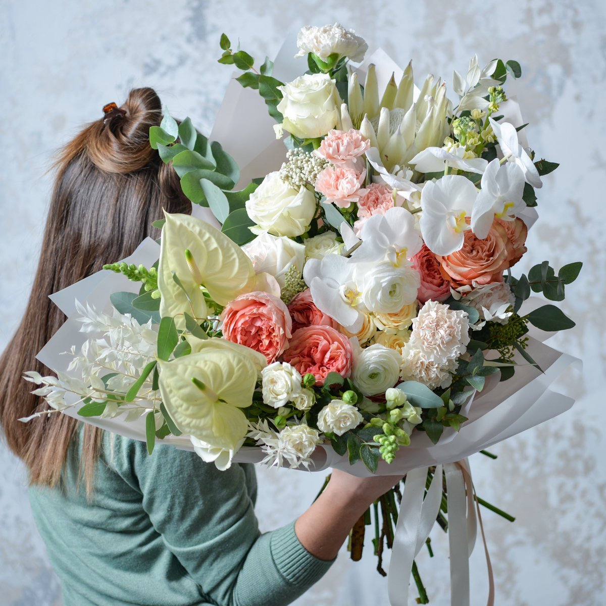 Букеты теплых оттенков