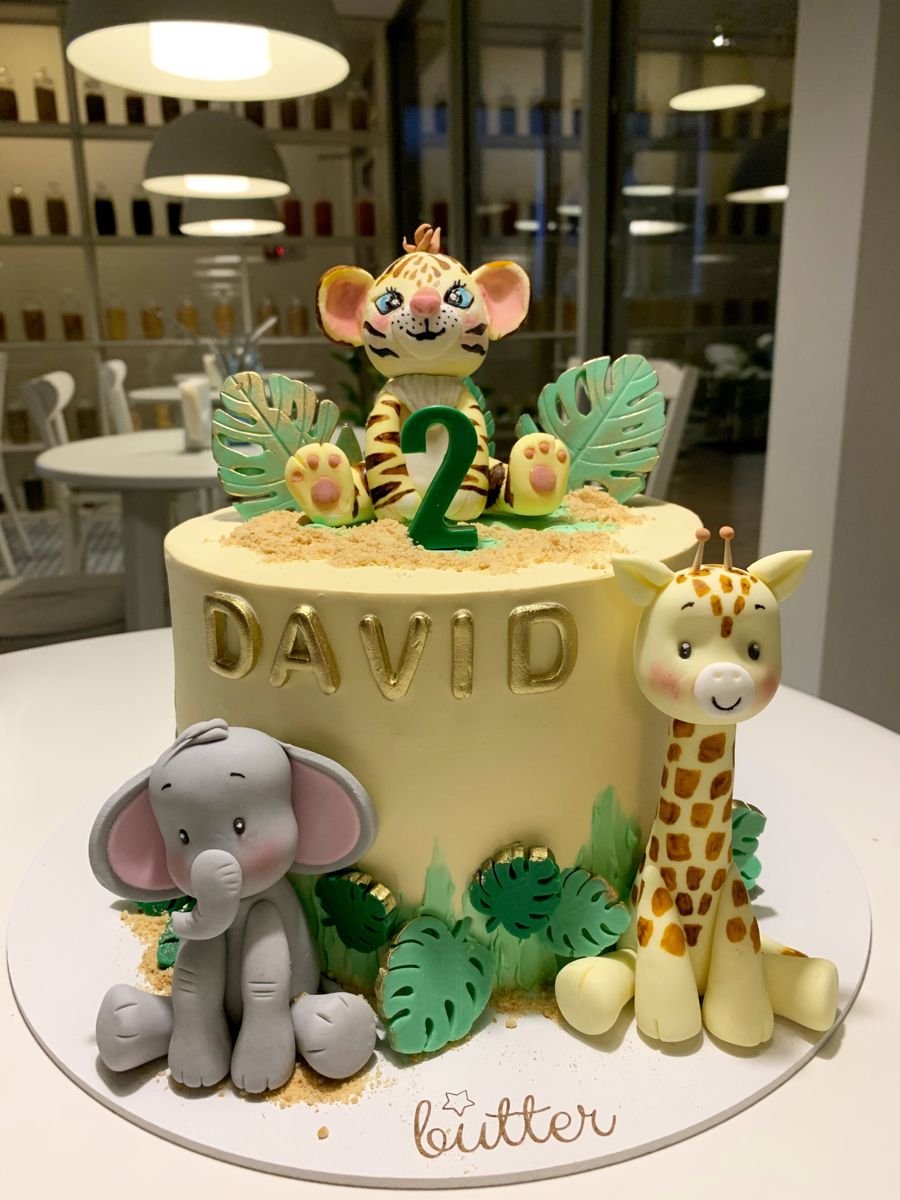 Торт в стиле сафари детский