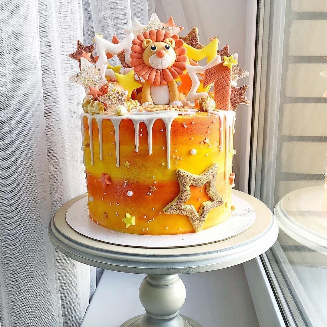 Торт оранжевый детский