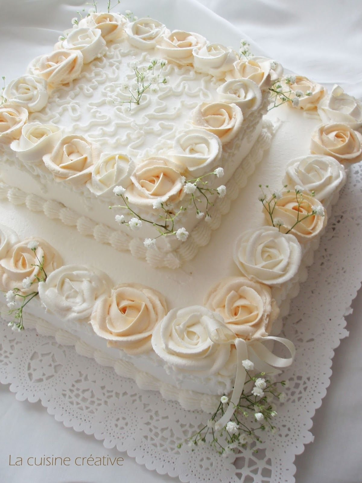 Квадратный свадебный торт