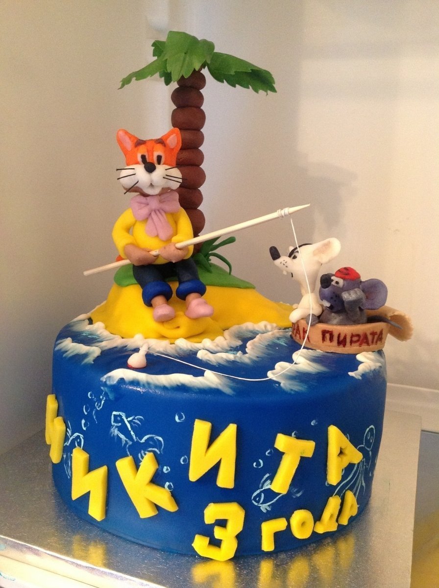 Торт с богатырями для мальчика