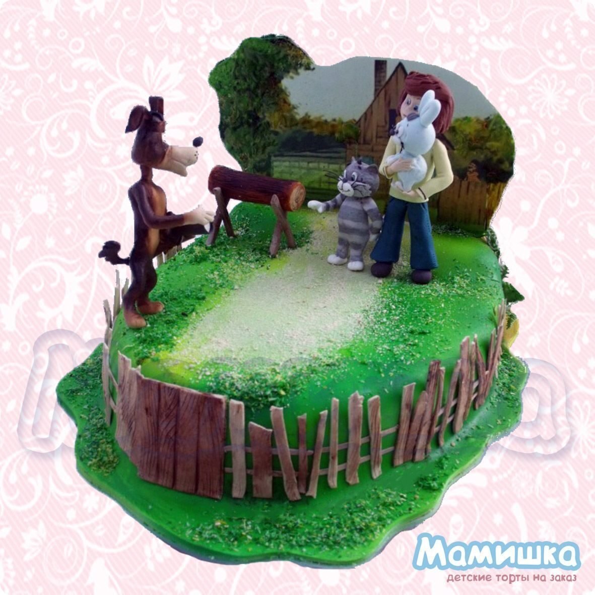 Тортик с енотом детский торт