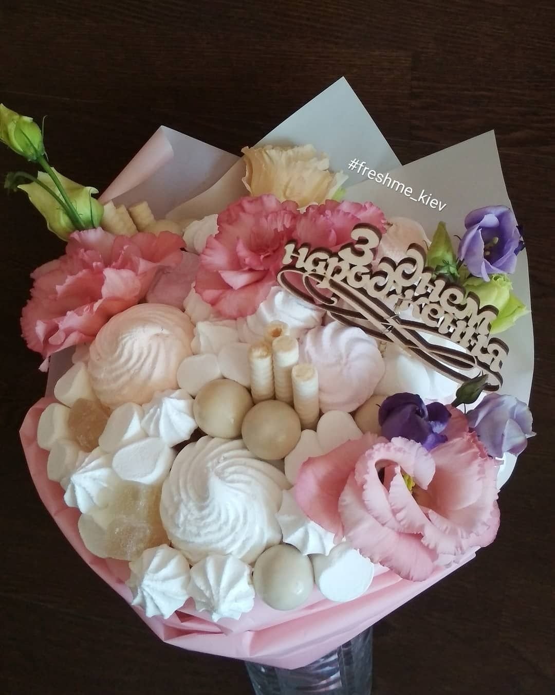 Букет из маршмеллоу для девочки своими руками