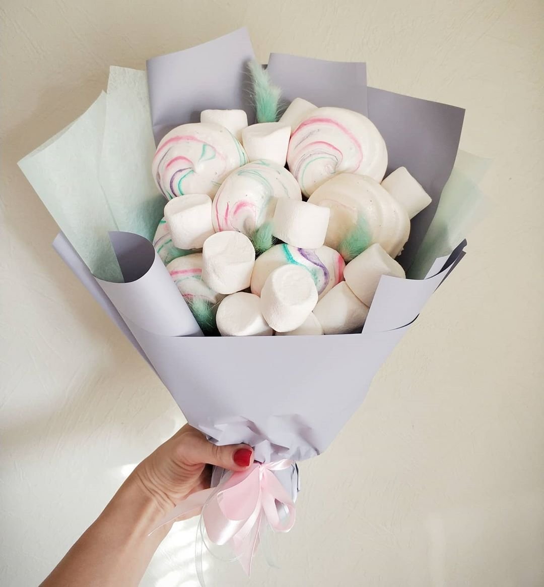 Зефирные цветы пионы