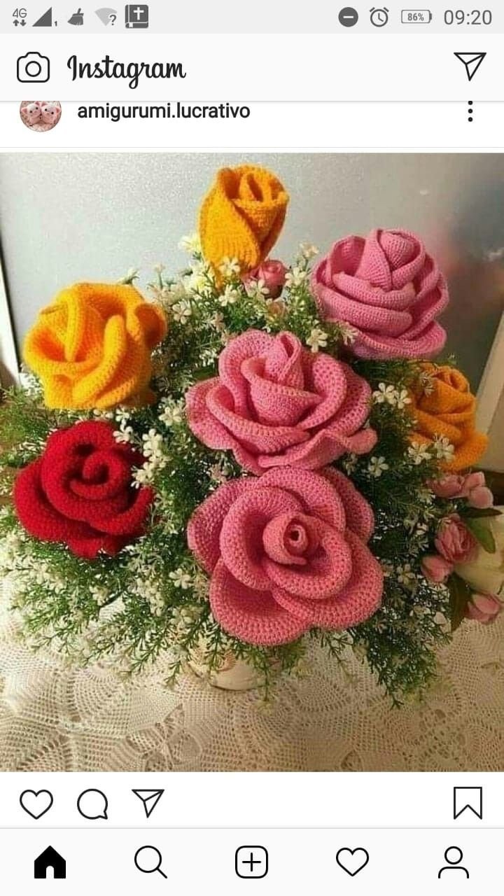 Вязаные букеты