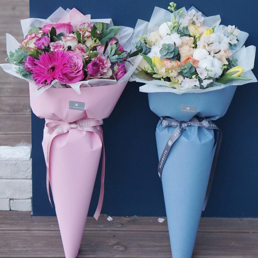 Стильная упаковка цветов