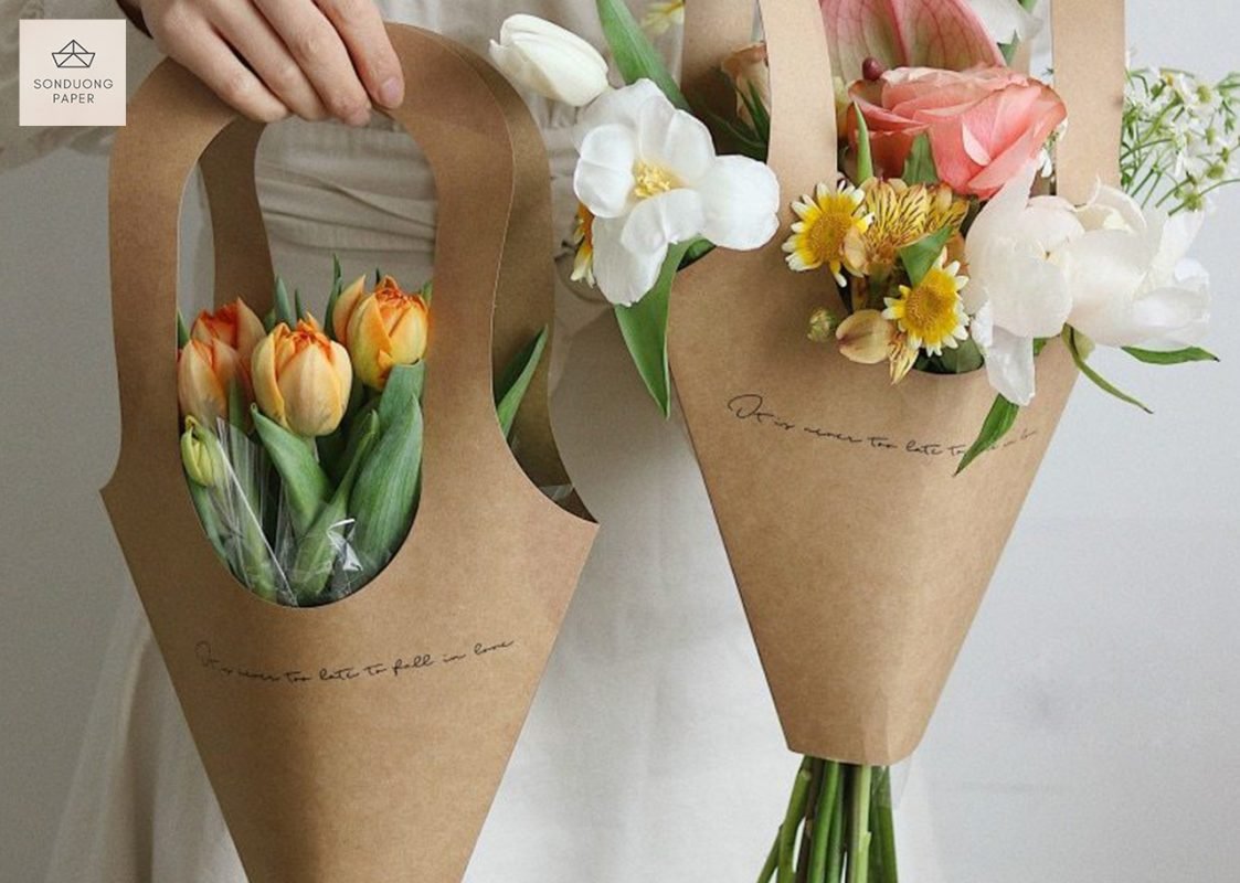Крафтовая упаковка для цветов