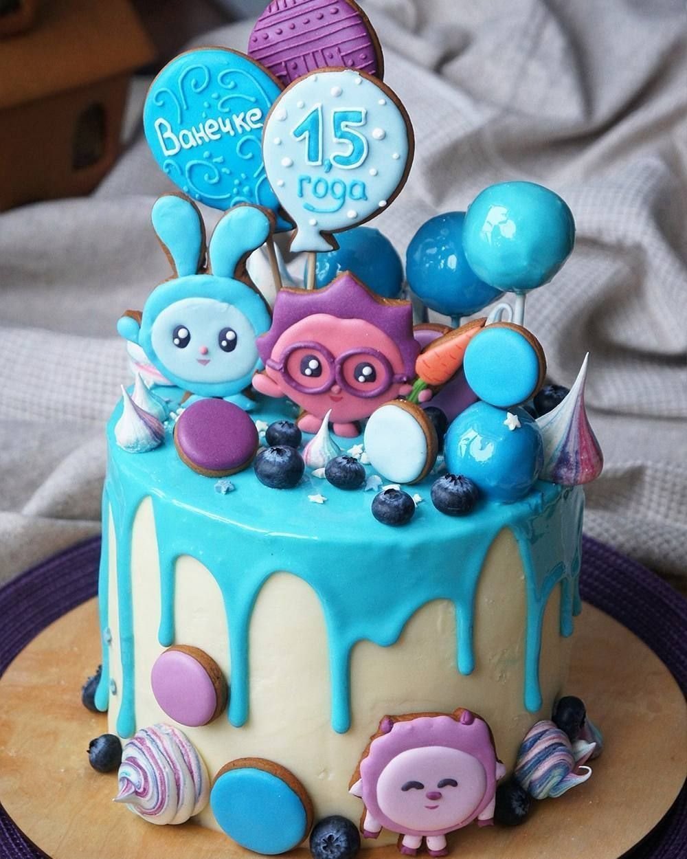 Торт Смешарики сахарная печать