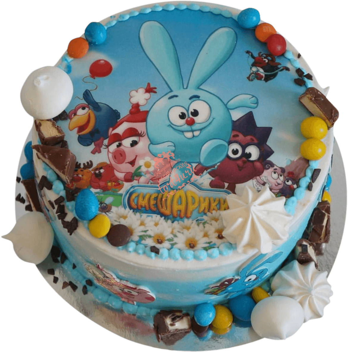 Торт для девочки 2 годика Смешарики