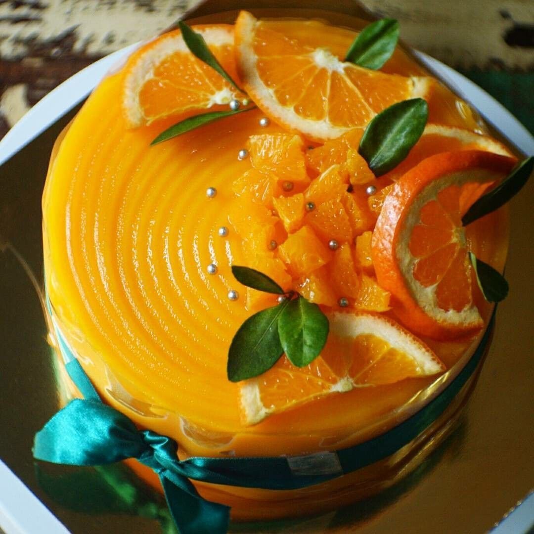Украшение торта апельсинами - 67 фото