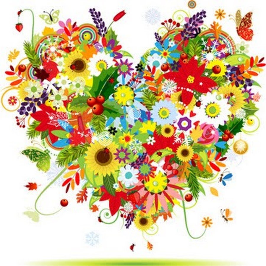 Красивый букет цветов рисованный