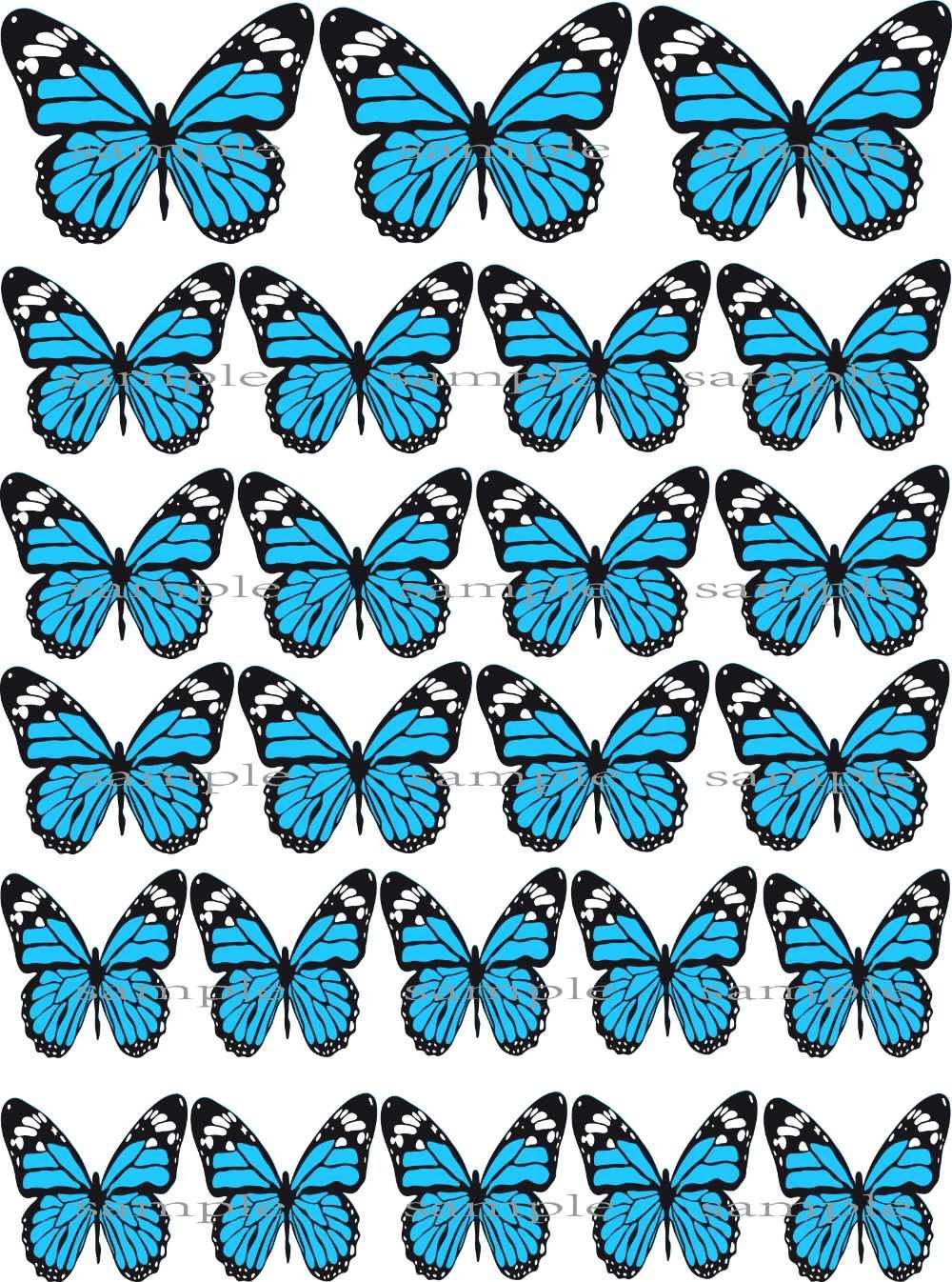 Декор торта с бабочками