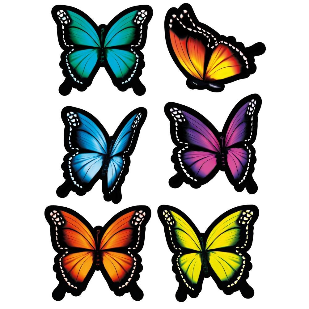 Разноцветные бабочки для вырезания