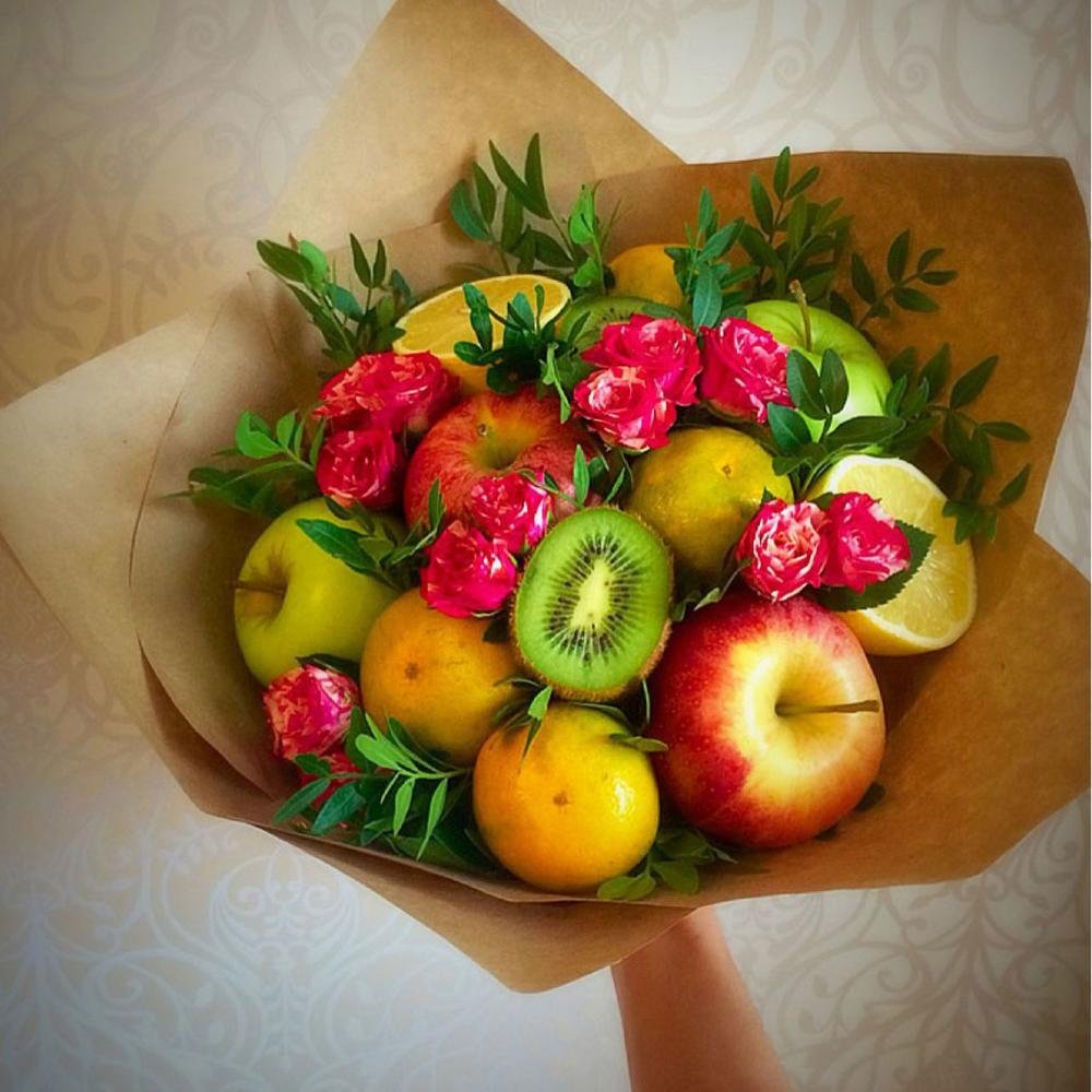 Букет из яблок и лимона