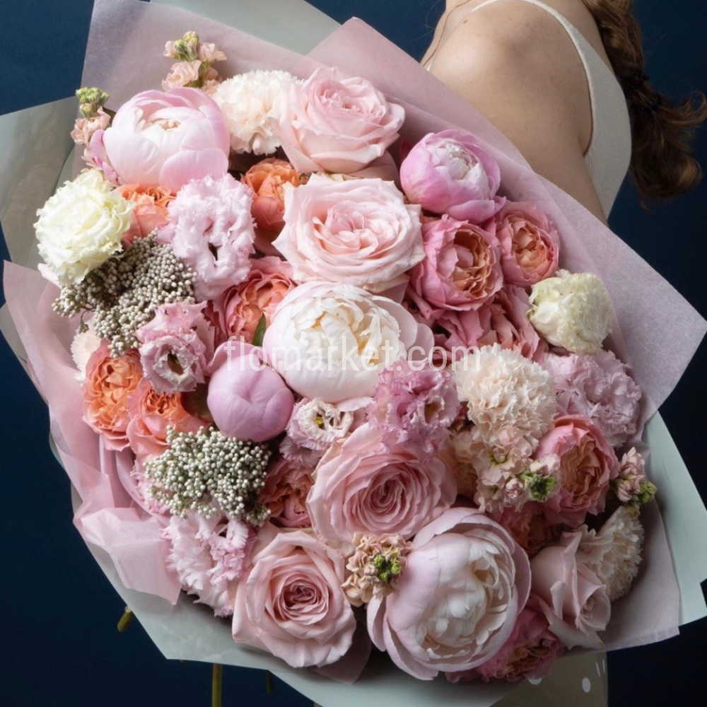 Зефирные пионы букет