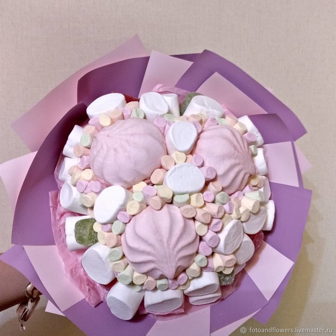 Упаковка зефирного букета