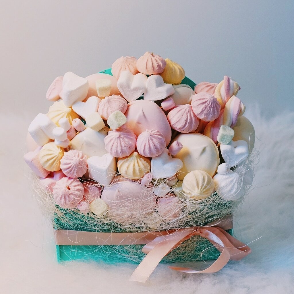 Букет из зефира и маршмеллоу