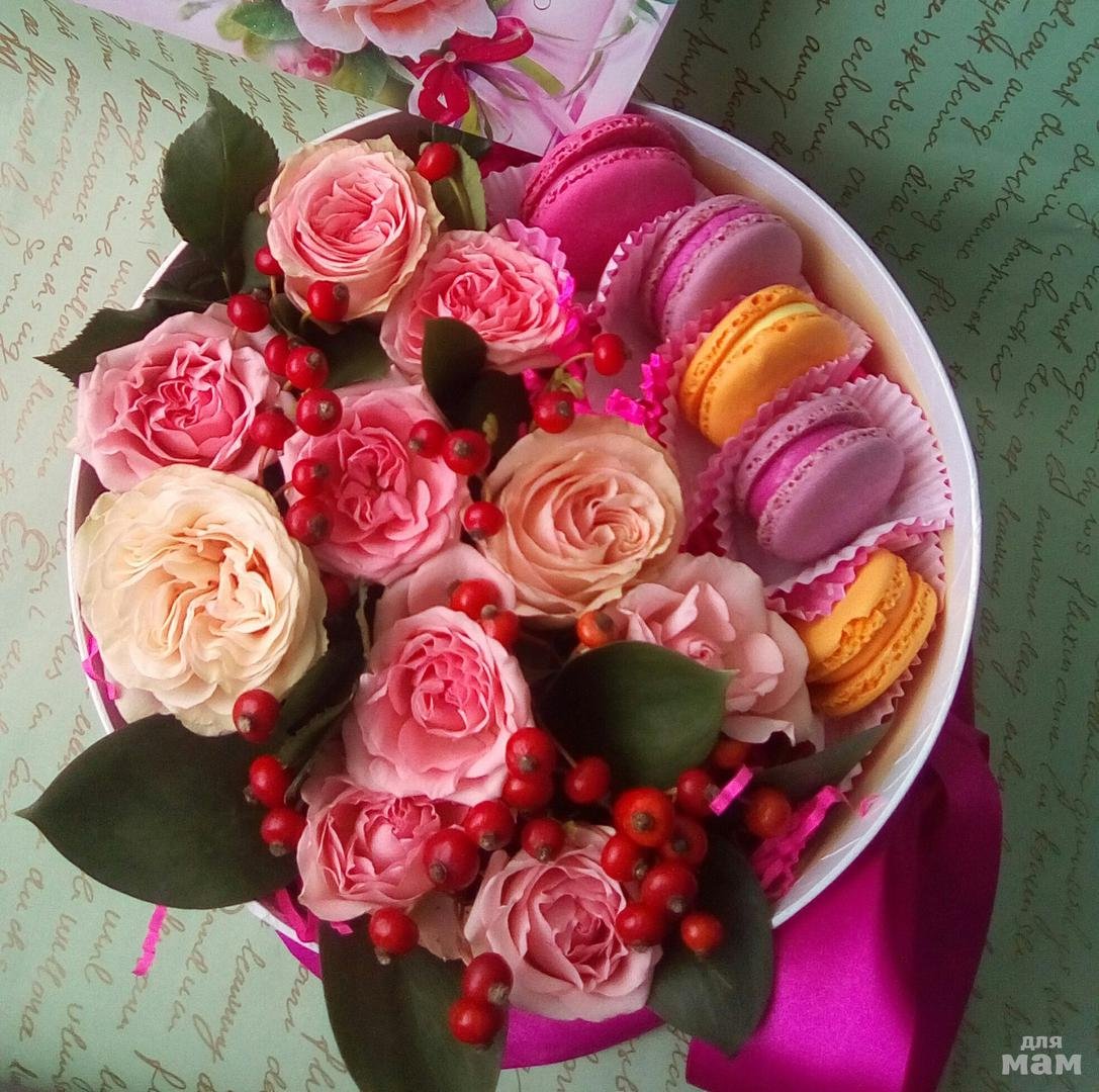 Зефирный букет с искусственными цветами