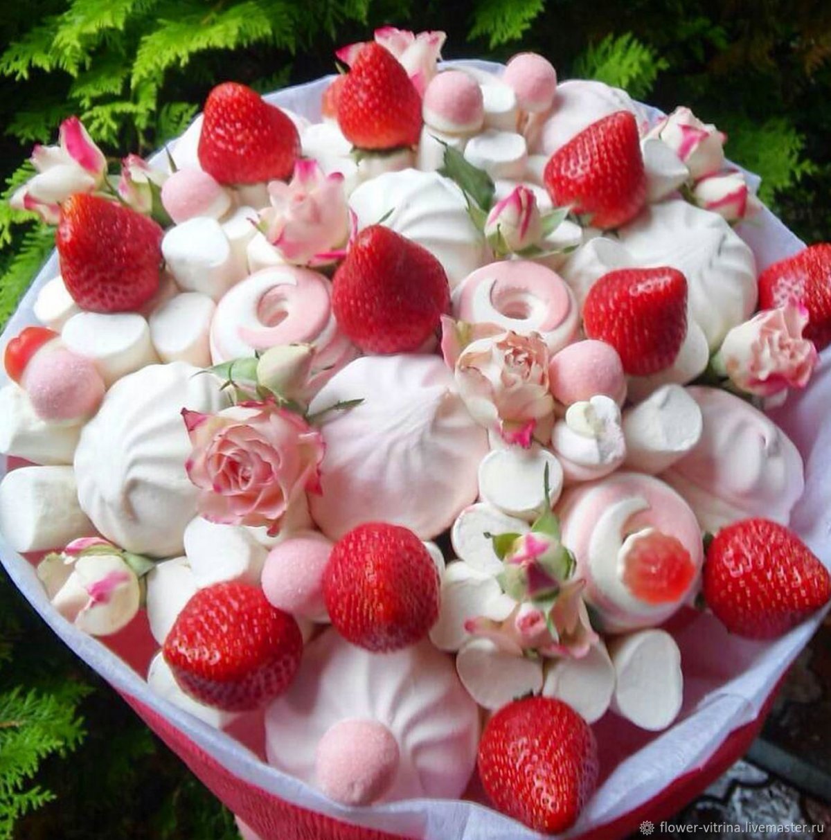 Букет клубника с маршмеллоу
